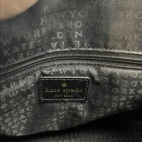 Kate Spade pearl satchel/crossbody. Black velvet & leather. Gold hardware. EUC. - Picture 6 of 9